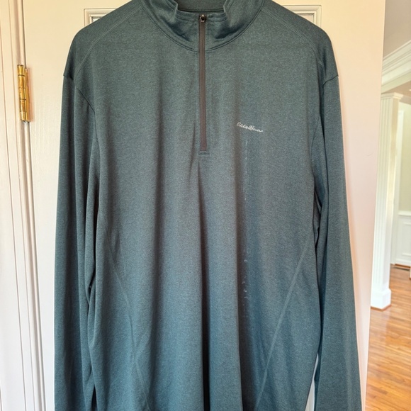 Eddie Bauer Men's HYOH Long-Sleeve 1/4-Zip, Green, Size XL - Picture 4 of 4